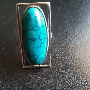 Turquoise  howlite sterling silver 925